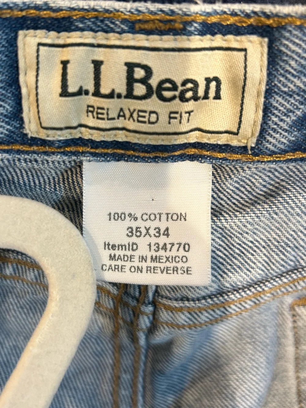 L.L. Bean Men's Relaxed Fit Straight-Leg Jeans 35x34